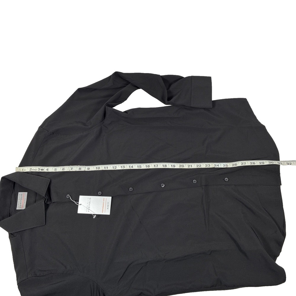 New Mens Perry Ellis LS Button Up Performance Tech Slim Fit Shirt Size L NWT - Picture 5 of 8